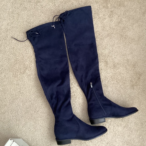 Marc Fisher OTK Boots Blue NIB - Picture 6 of 10